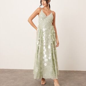 ARRANGE sequin mint gown